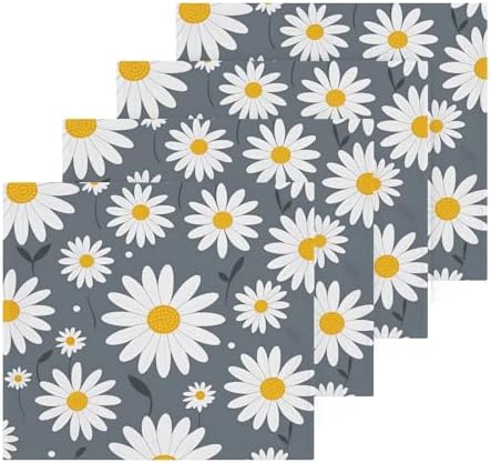 Daisy Flower Washcloth Set Soft Reusable for Babies Travel Use