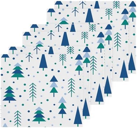 Xigua Christmas Trees Washcloths Set of 2 12x12 Inch