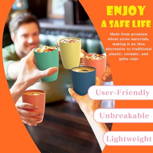 Homienly 12oz wheat straw cups Premium drinking cups stackable safe