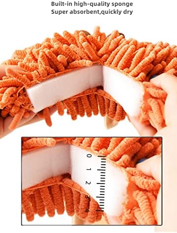 Cute Fuzzy Chenille Hand Towels with Hanging Loops Perfect for Kitchen Bathroom