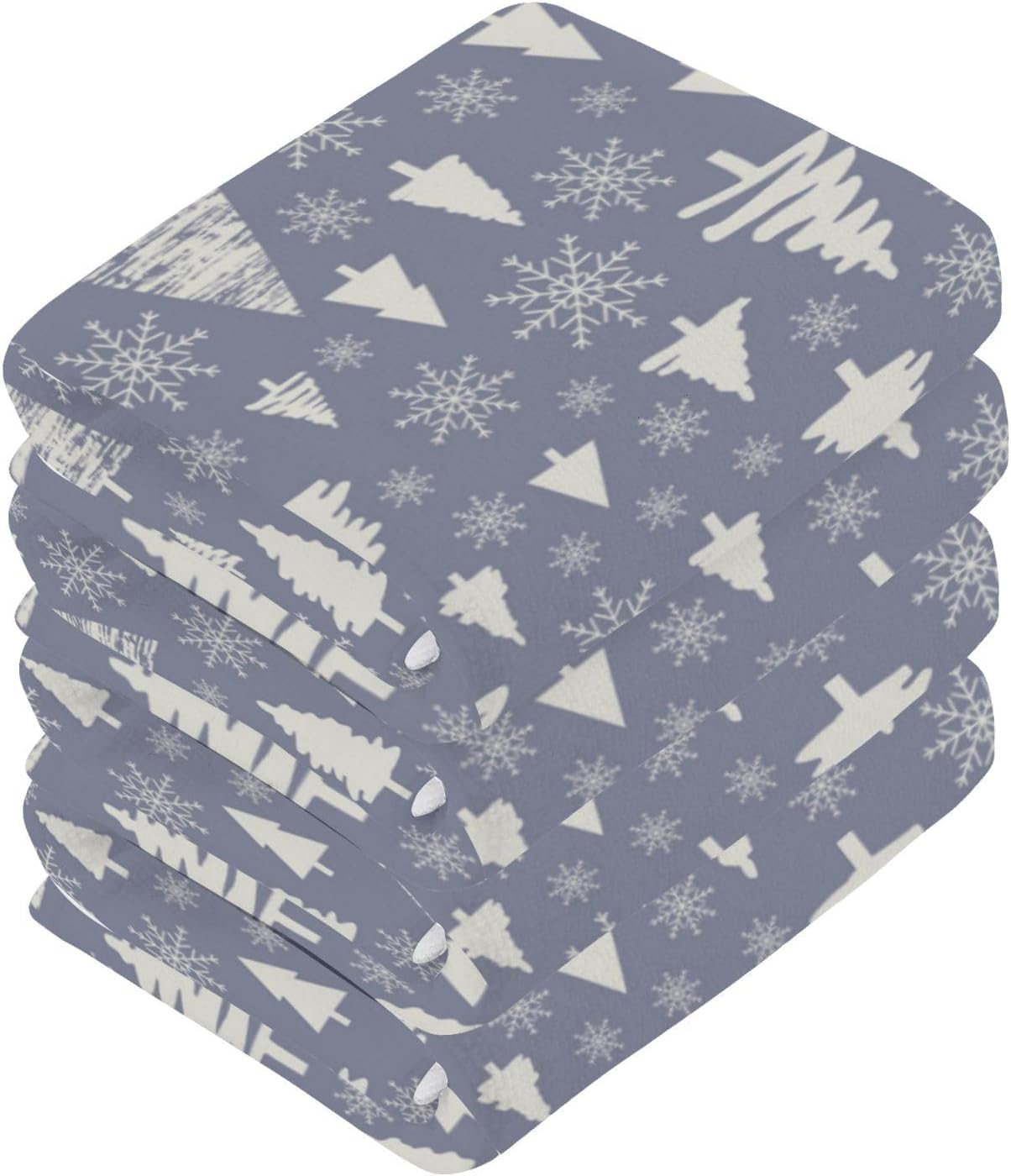 Yettasbin Christmas Tree Washcloths 2-Piece Set for Baby Adults
