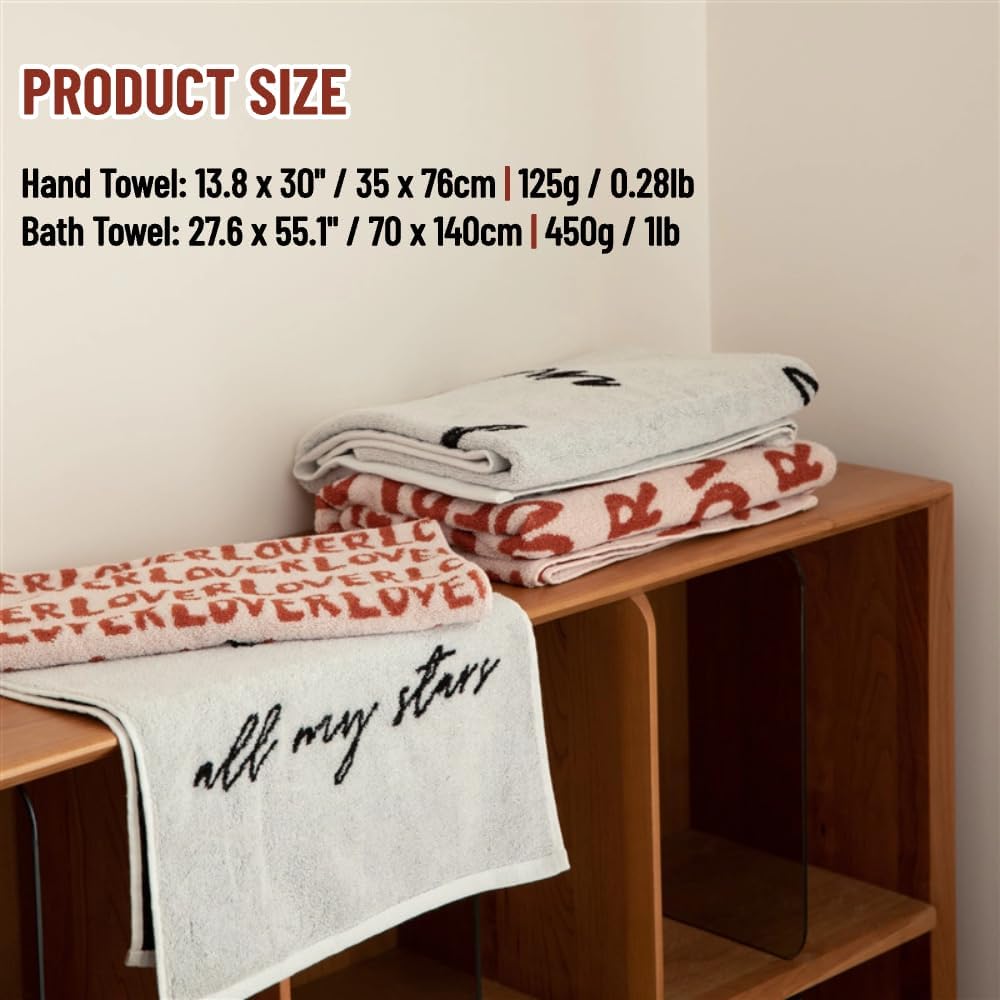 Aesthetic Bath Towels Set for Couples