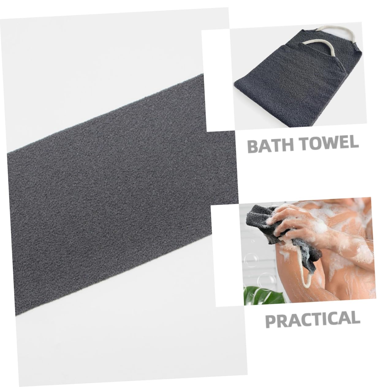Hoement Frosted Bath Towel Back Exfoliating Cloths 1
