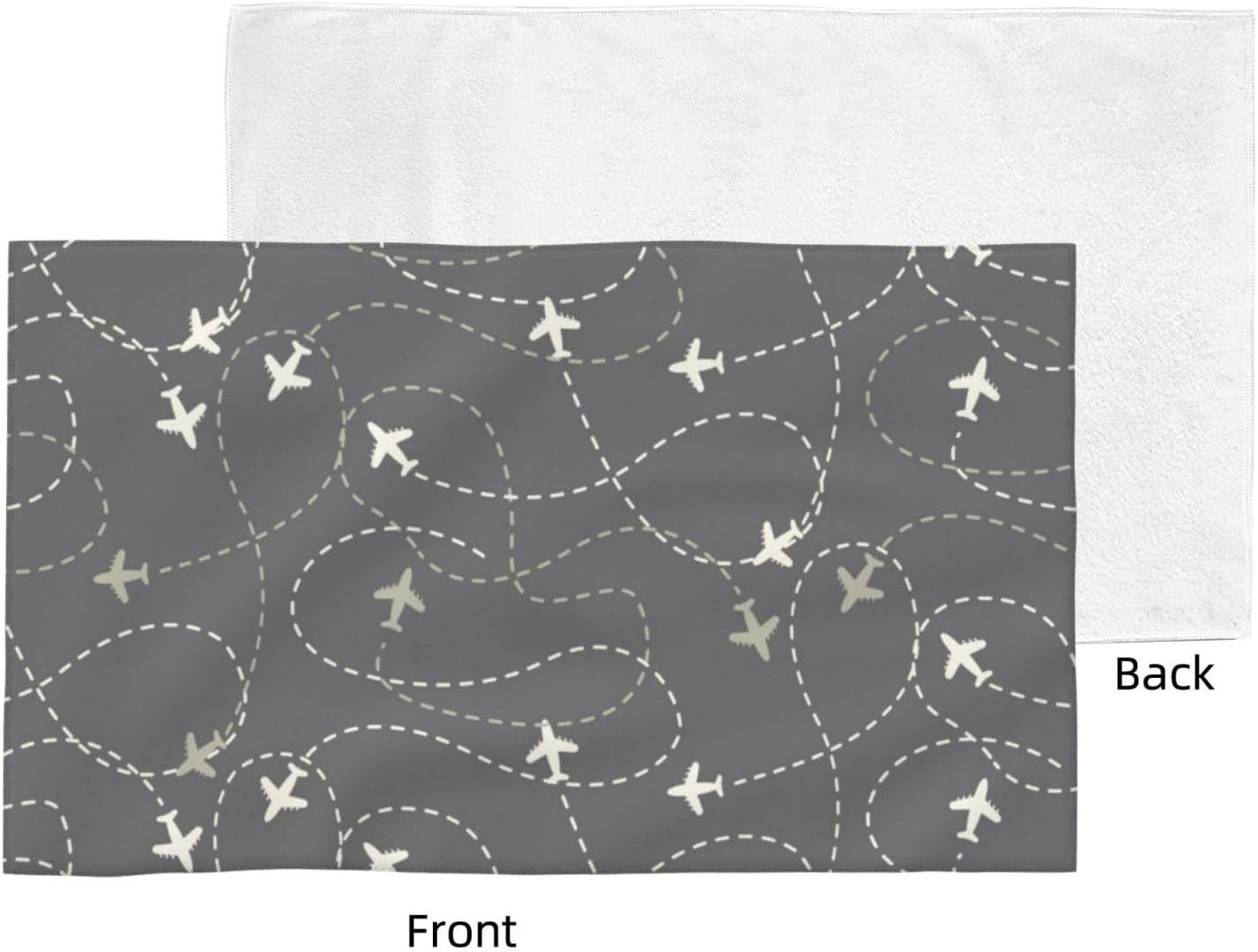 Pevtufa Airplane Routes 275x16in Washcloths for Bathroom Spa Gym Face Towels