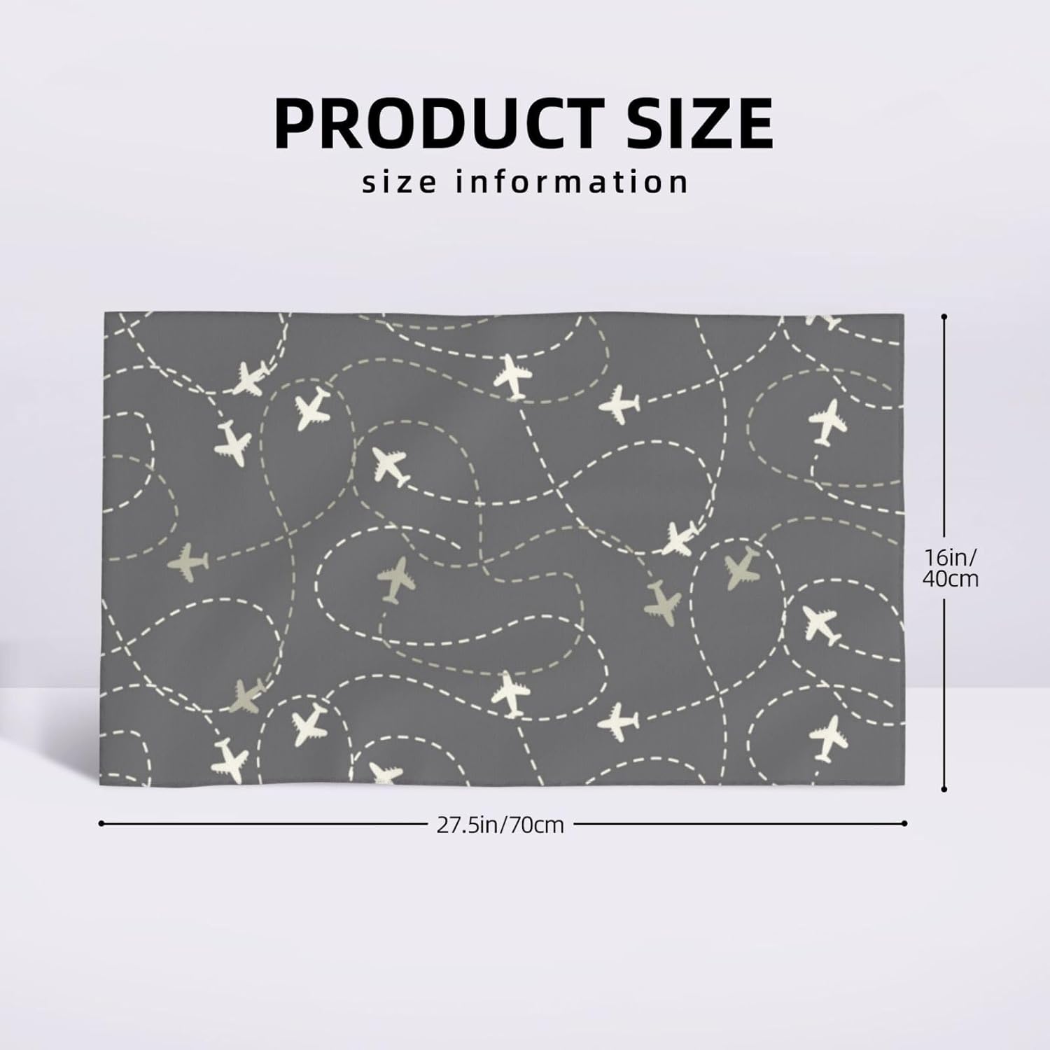 Pevtufa Airplane Routes 275x16in Washcloths for Bathroom Spa Gym Face Towels