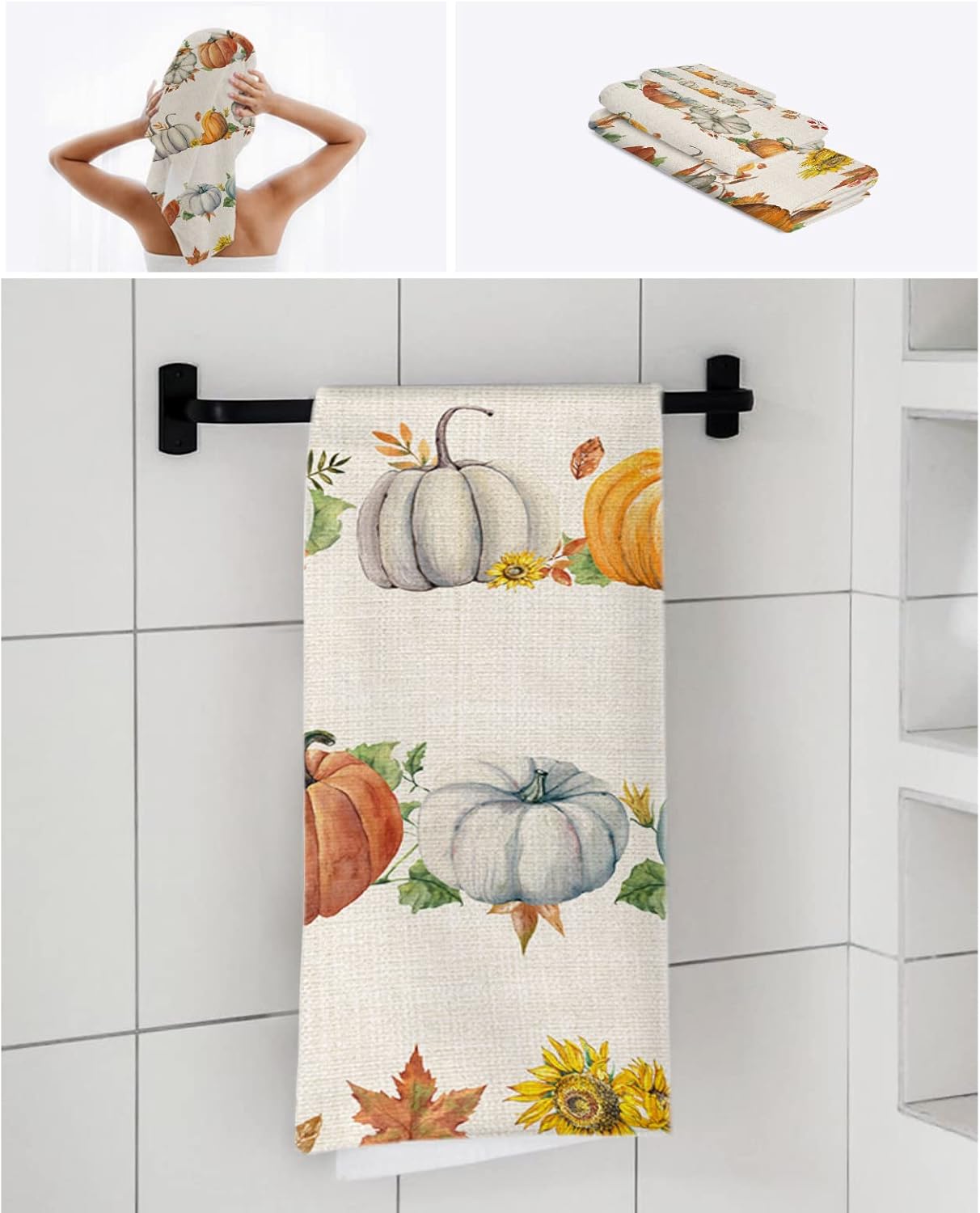 Smile Sunflower 3 Pcs Bath Towel Set