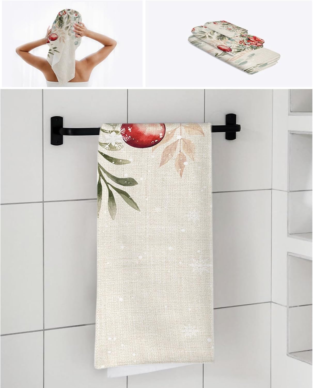 3-Piece Microfiber Bath Towel Set