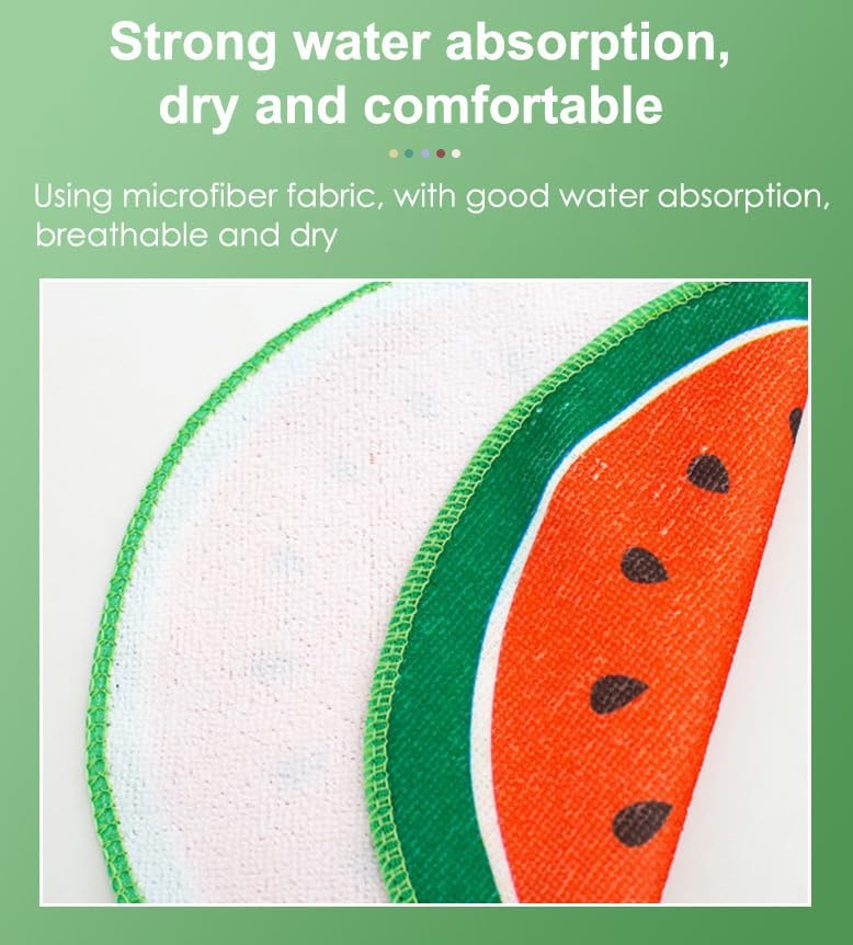 AKOAK Cartoon Fruit Pattern Hand Towels Pack of 4