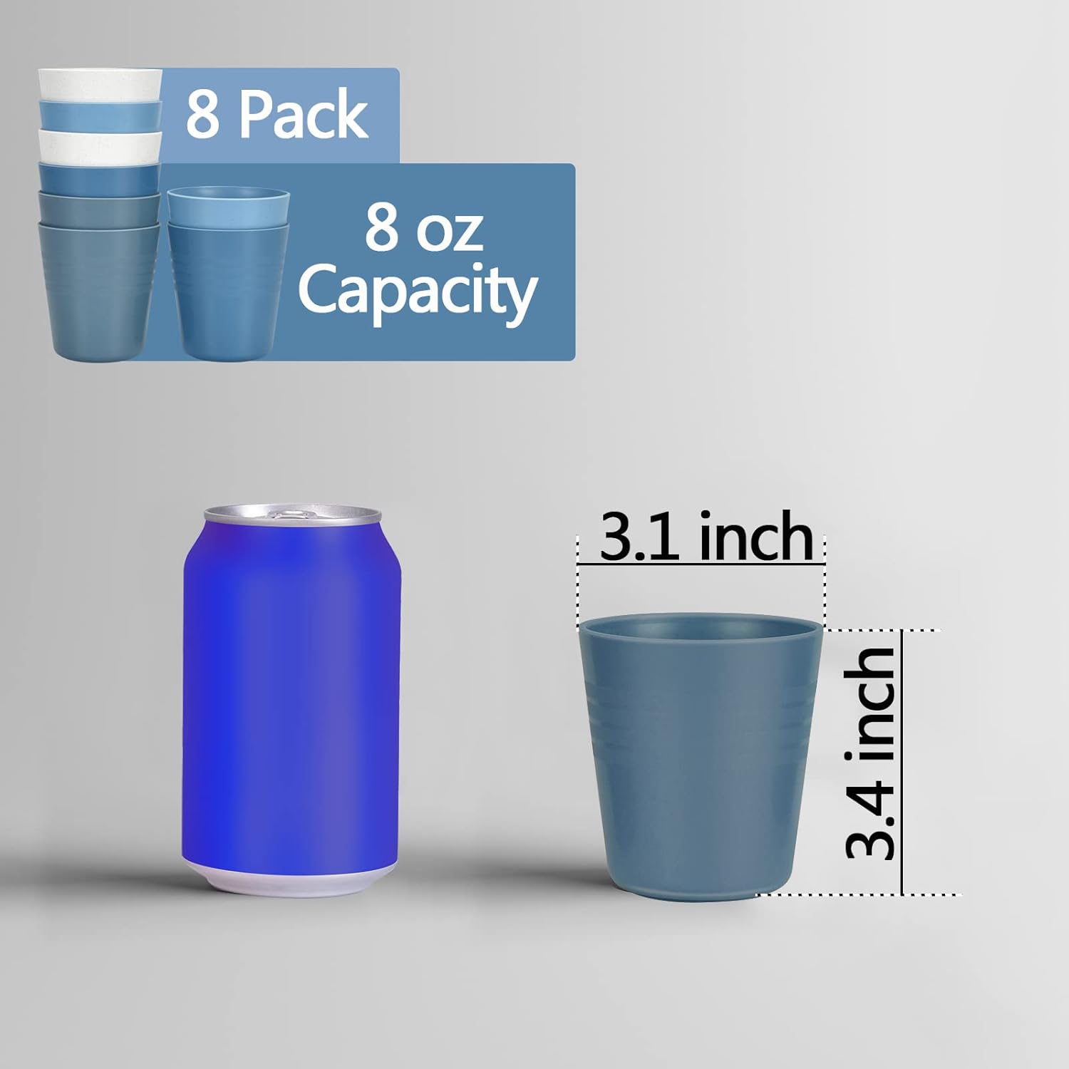 Homestockplus 8 oz Reusable Tumbler Cups