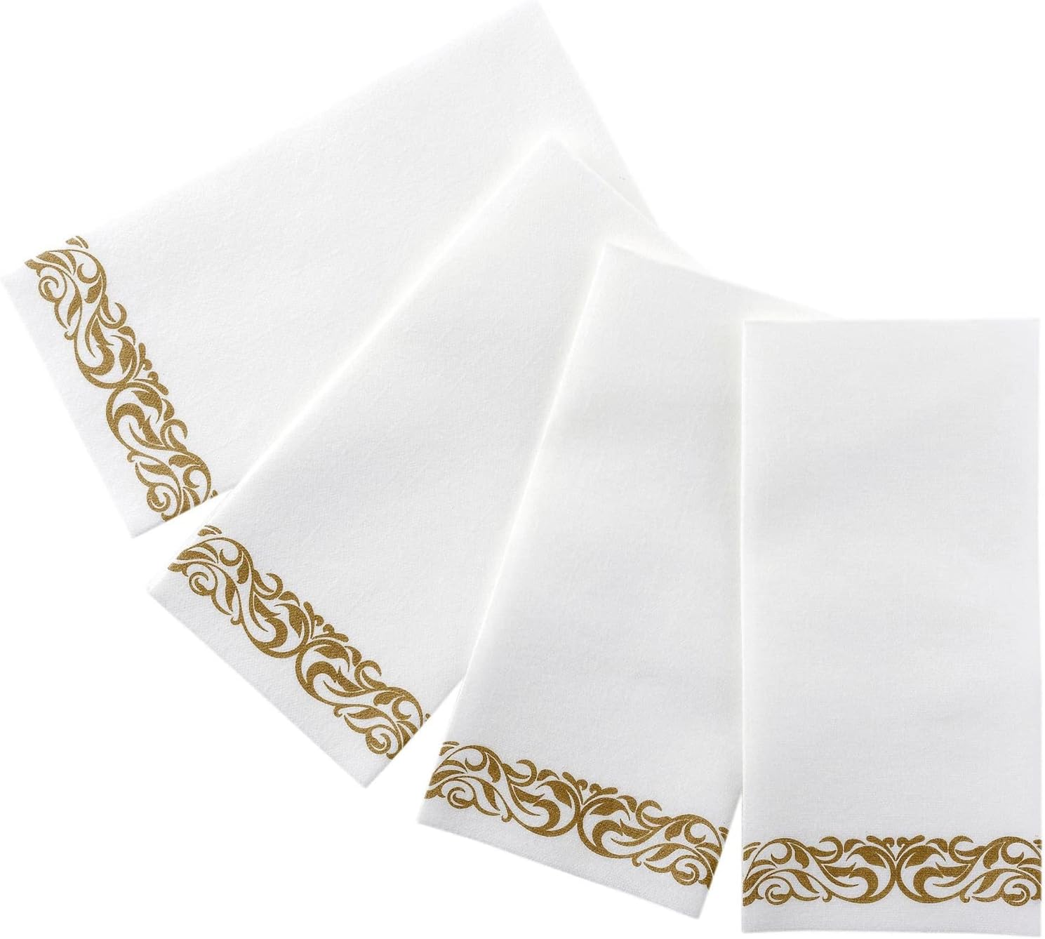 LLYLIKE Disposable Hand Towel with Gold Pattern