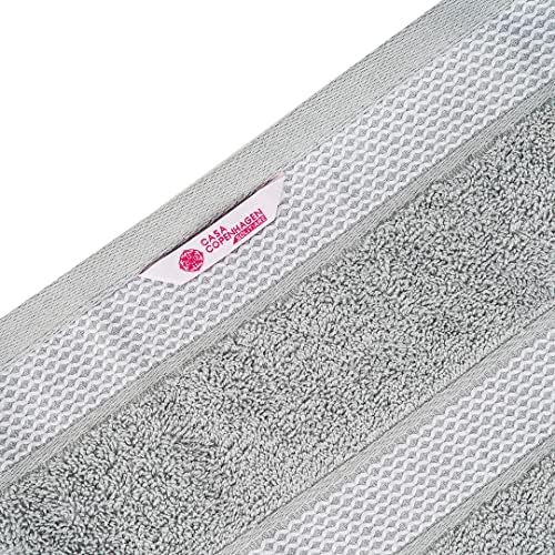CASA COPENHAGEN 4-Piece Solitaire Bath Towel Set