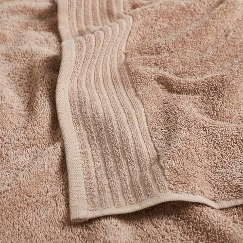 Great Bay Home Pink Bath Towels - Ultra-Soft 100 Featherpun Cotton Set