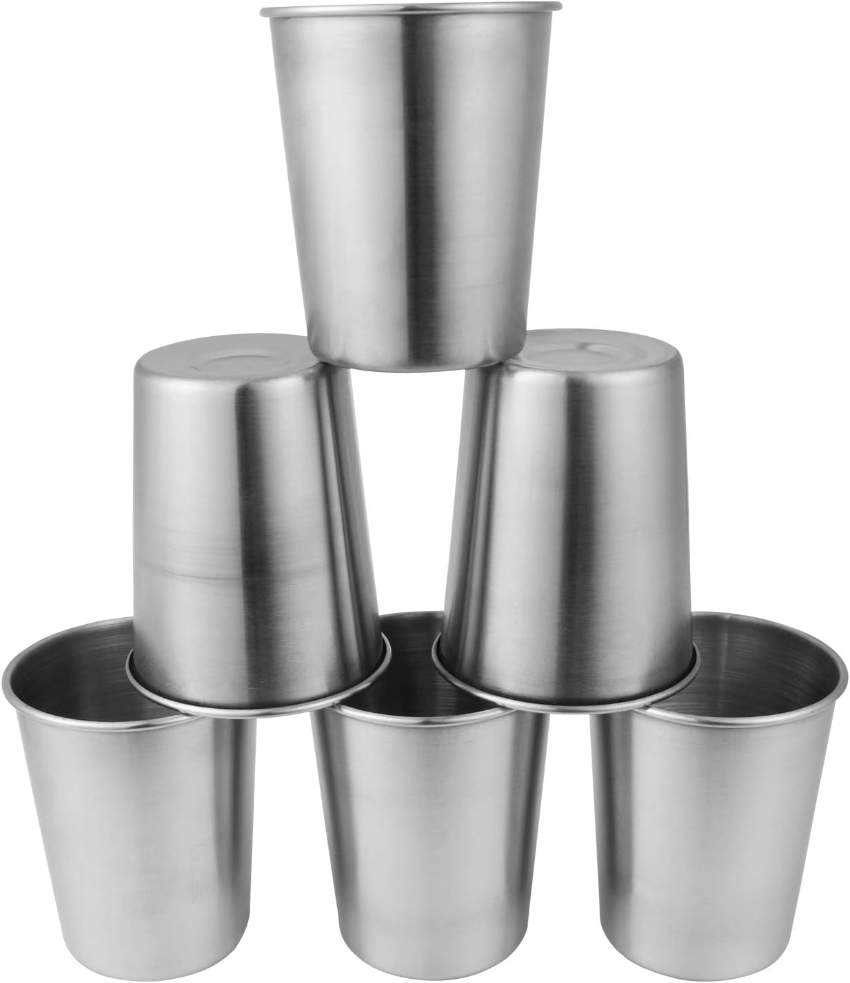 Sturdy Glass Drinking Cups Reusable Stainless Steel Pint Cups for_daily Use