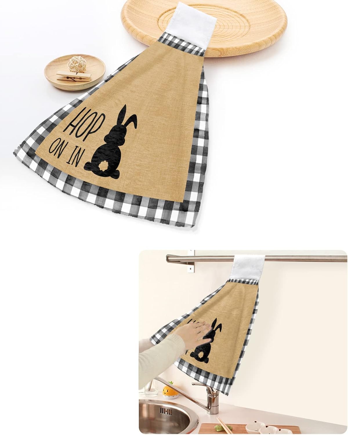 Soft Absorbent Hanging Kitchen Towels for Daily Use