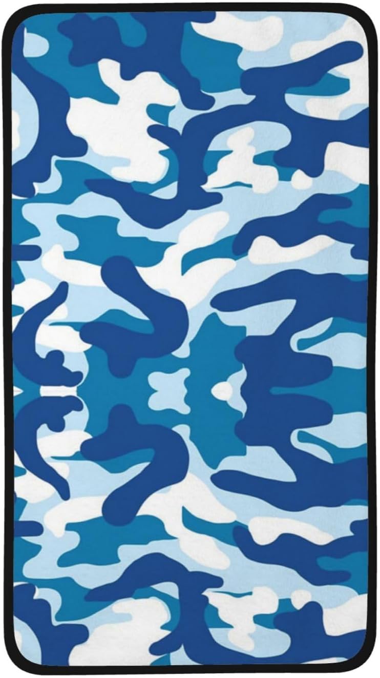 Sky Blue Camouflage Washcloth 16x28 Inch Soft Towel for Bath Kitchen