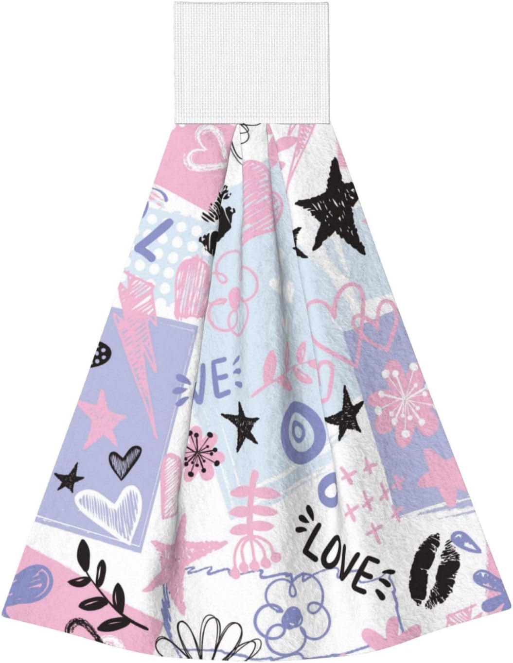 ZZhua Heart Flower Lip Girl Heart Towels for Kitchen Bathroom - Perfect Fit