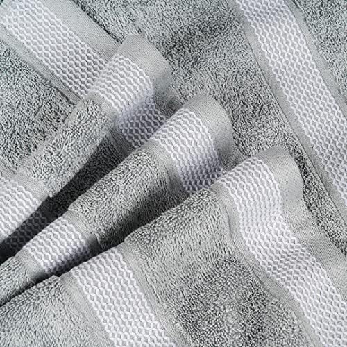 CASA COPENHAGEN 4-Piece Solitaire Bath Towel Set