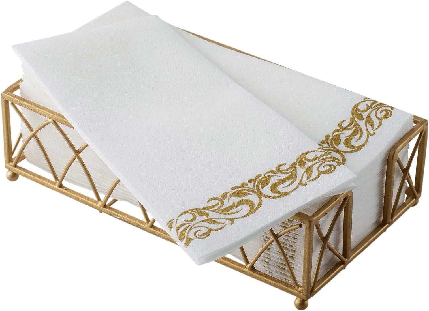 LLYLIKE Disposable Hand Towel with Gold Pattern