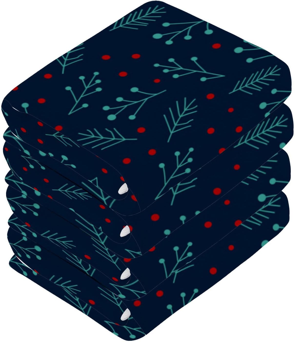 Festival-Worthy Soft Absorbent 12x12 Christmas Washcloth Set