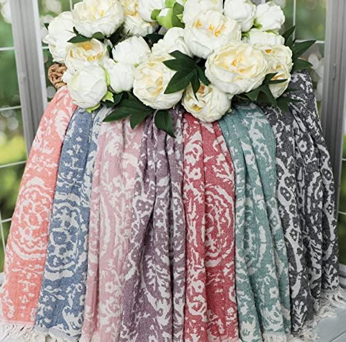 FeZe Turkish Hand Towels Set of 2 Anthracite Gray