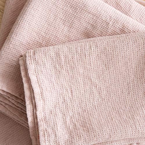 LinenMe Waffle Washcloth Set 4 Pieces Rosa 12x12