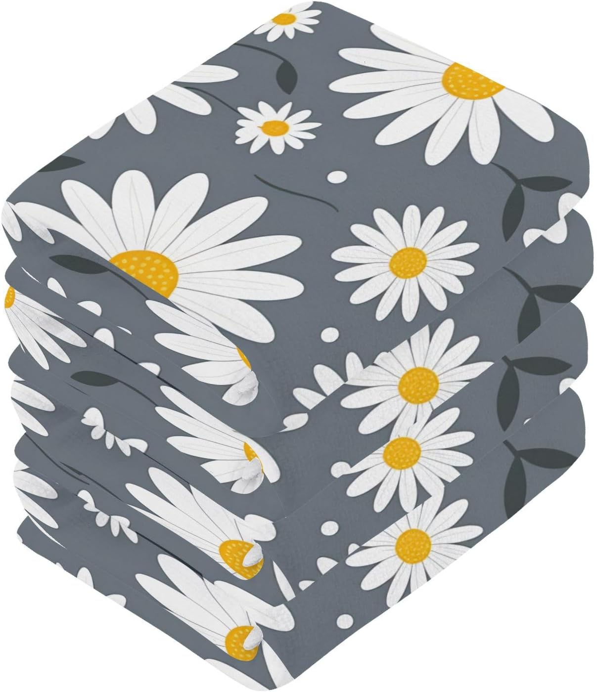 Daisy Flower Washcloth Set Soft Reusable for Babies Travel Use
