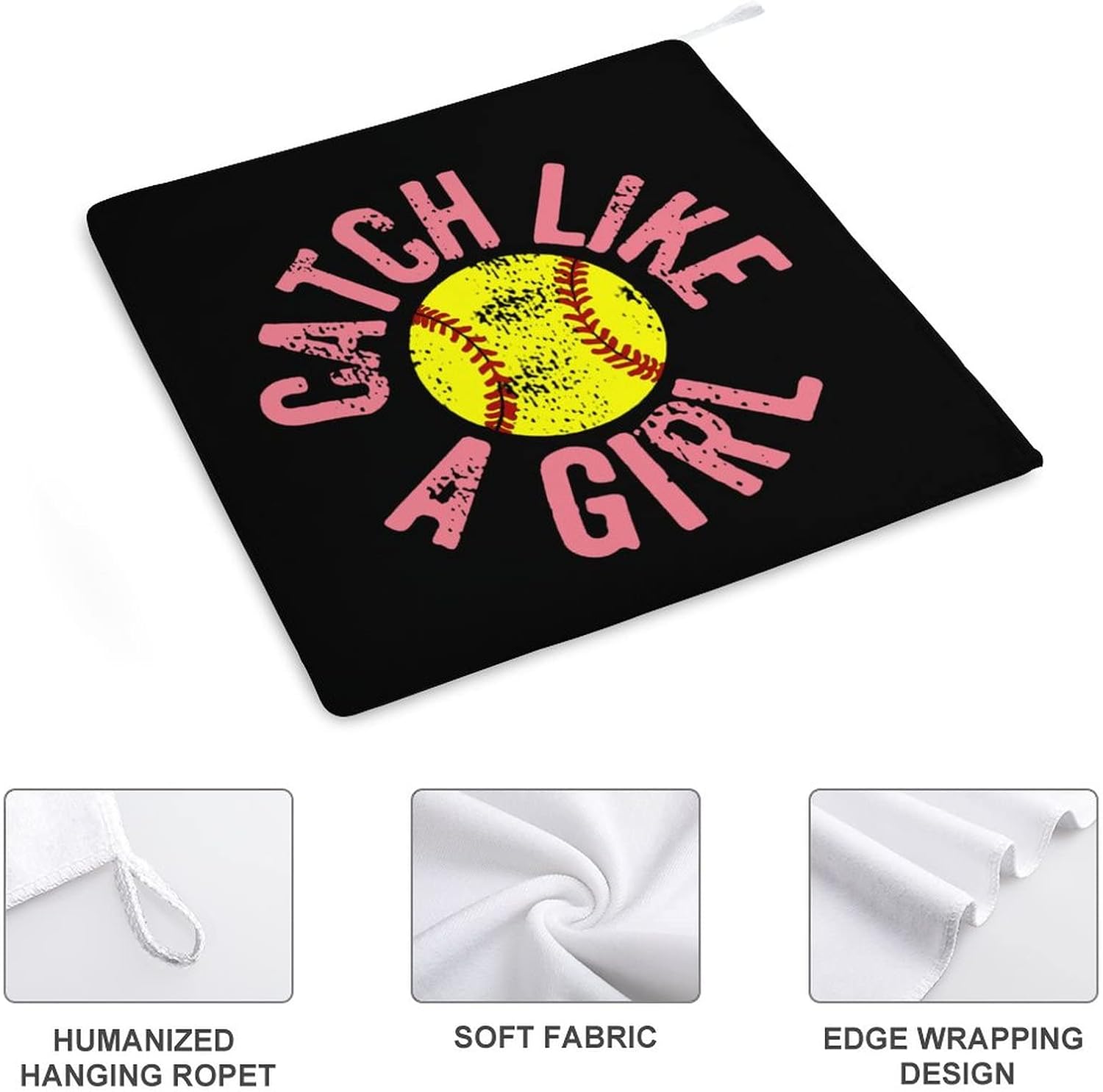 Catch Like A Girl Softball Hanging Towel