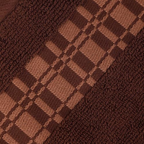 6-Piece Geometric Cotton Towels - Quick Dry Stylish