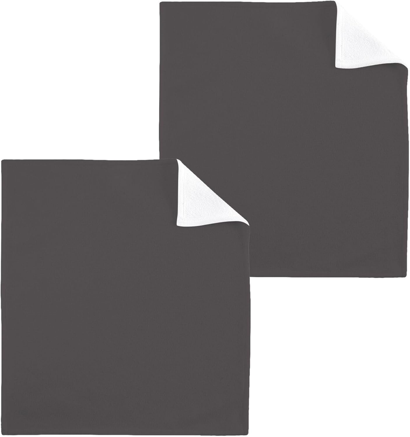 2pc 12x12 Dark Grey Washcloths