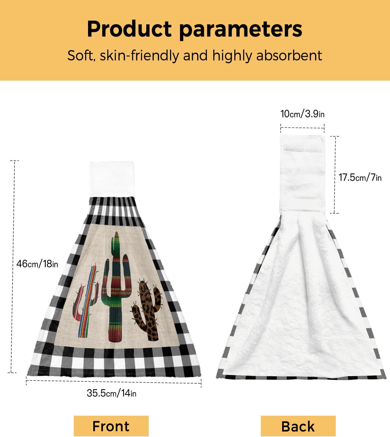 2-Piece Retro Tie Towels with Mexico Stripe Design