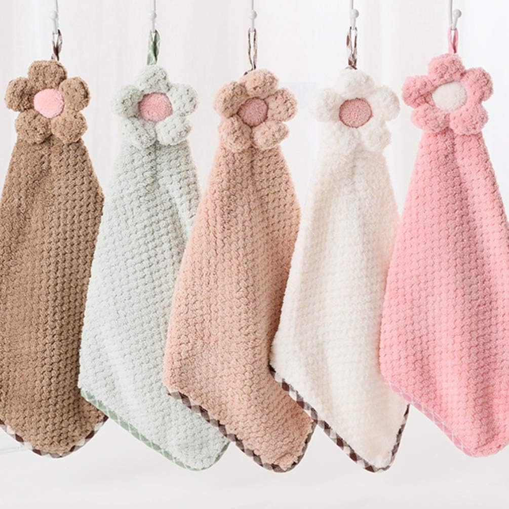 5 Pcs Washable Hand Towels for Bathroom Kitchen