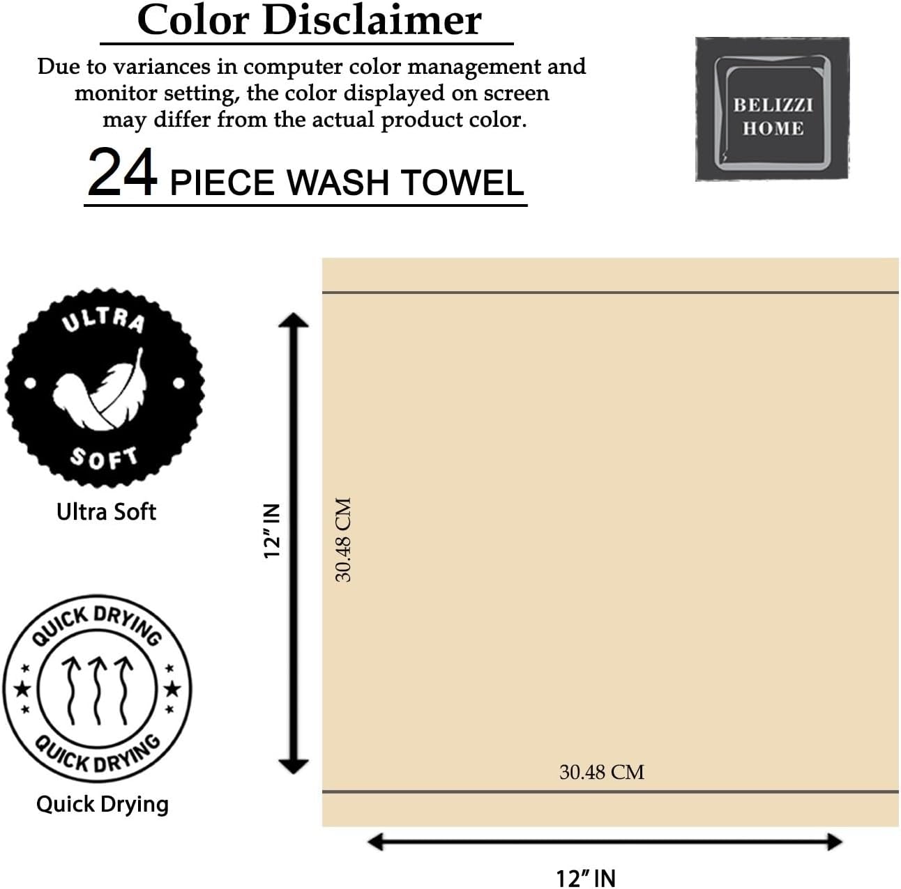 ULTRA SOFT COTTON FACE TOWELS MULTI-PURPOSE WASHCLOTHS