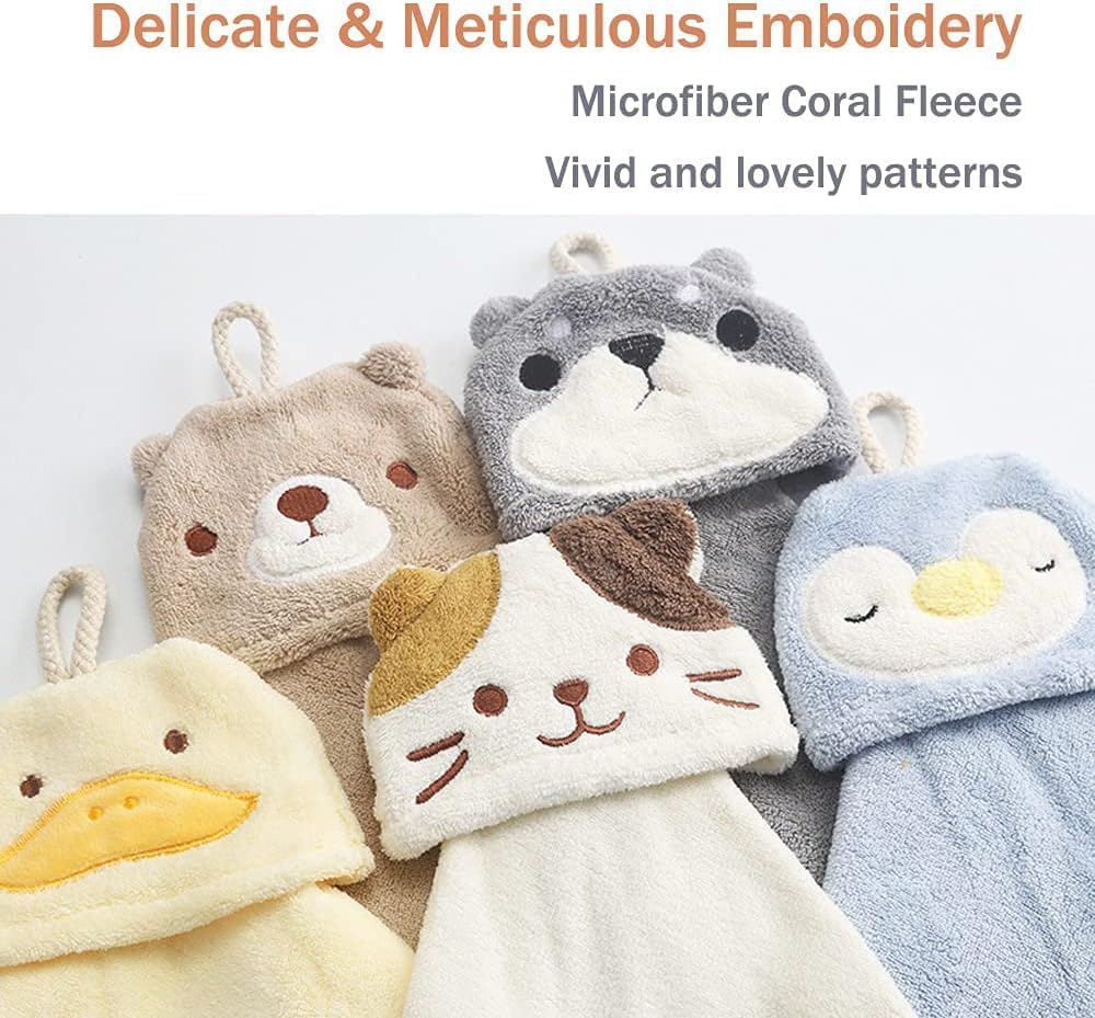 Fun Animal Hand Towels for Kids