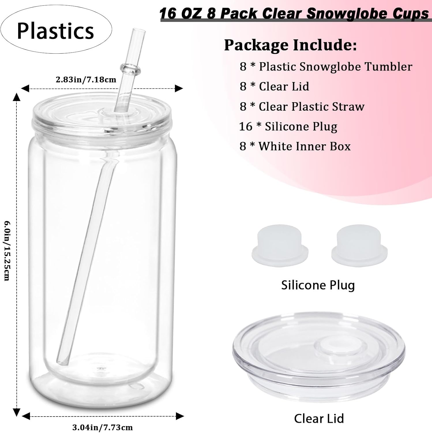Double-Drilled Snow Globe Tumbler