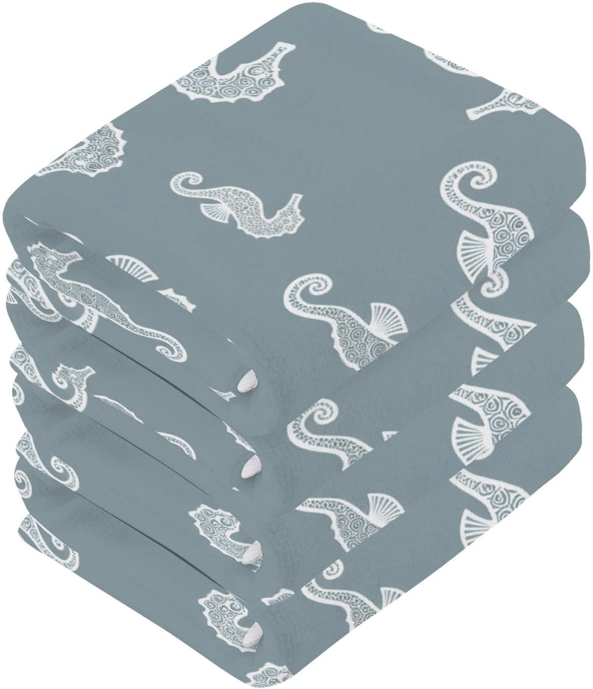 10-2 Pack 12x12in Soft Cotton Washcloths for Face Hand Durable Vibrant