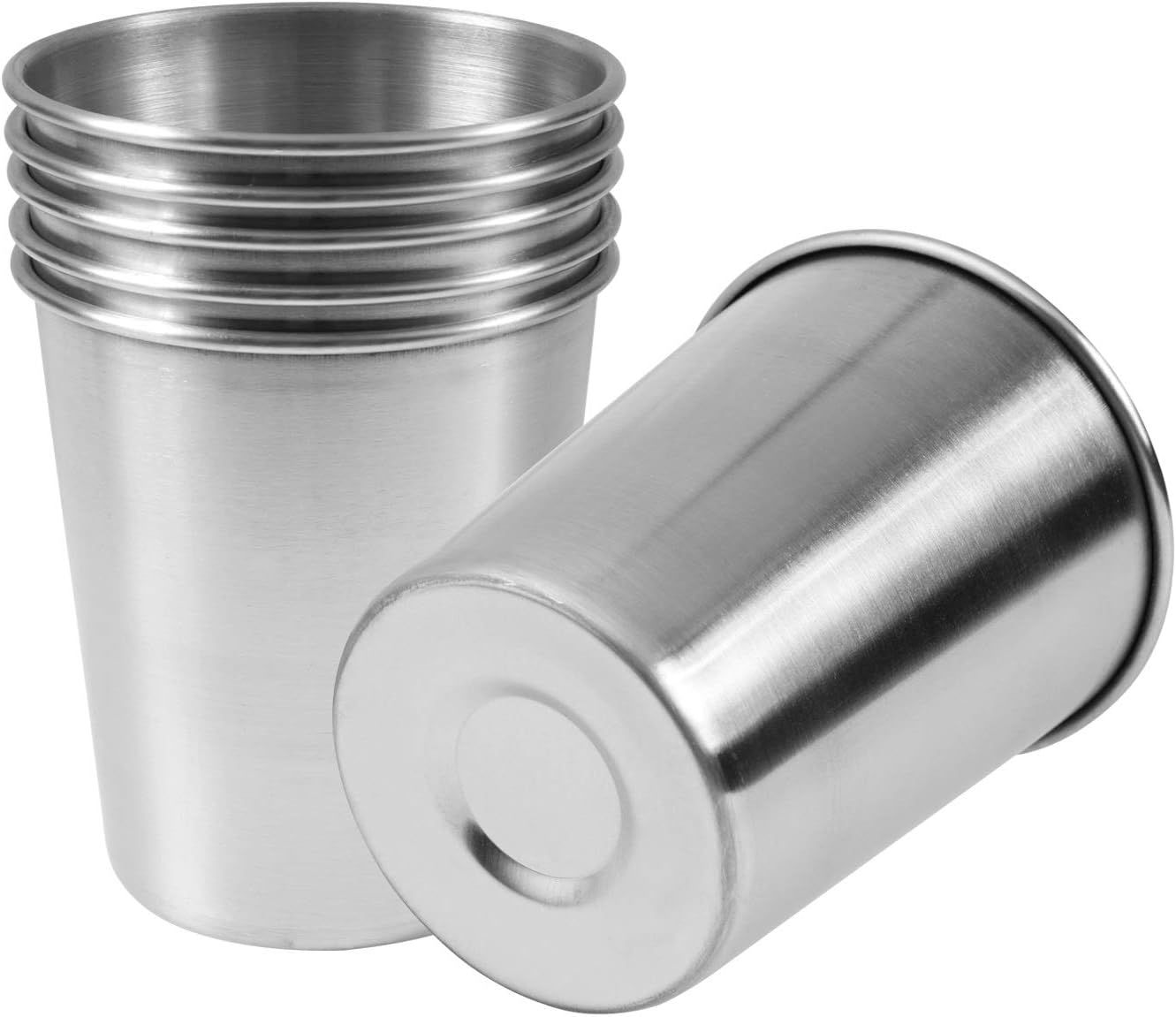 Sturdy Glass Drinking Cups Reusable Stainless Steel Pint Cups for_daily Use