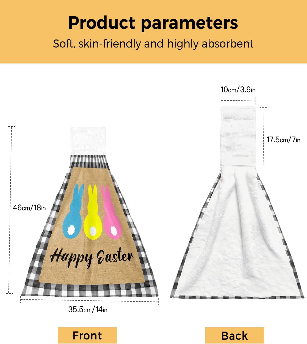 Happy Absorbent Hand Towels Set