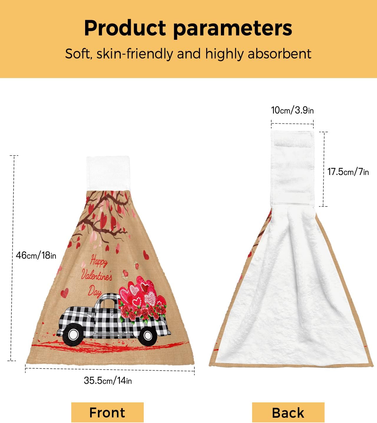 Amusing Red Love Hand Tie Towel Set