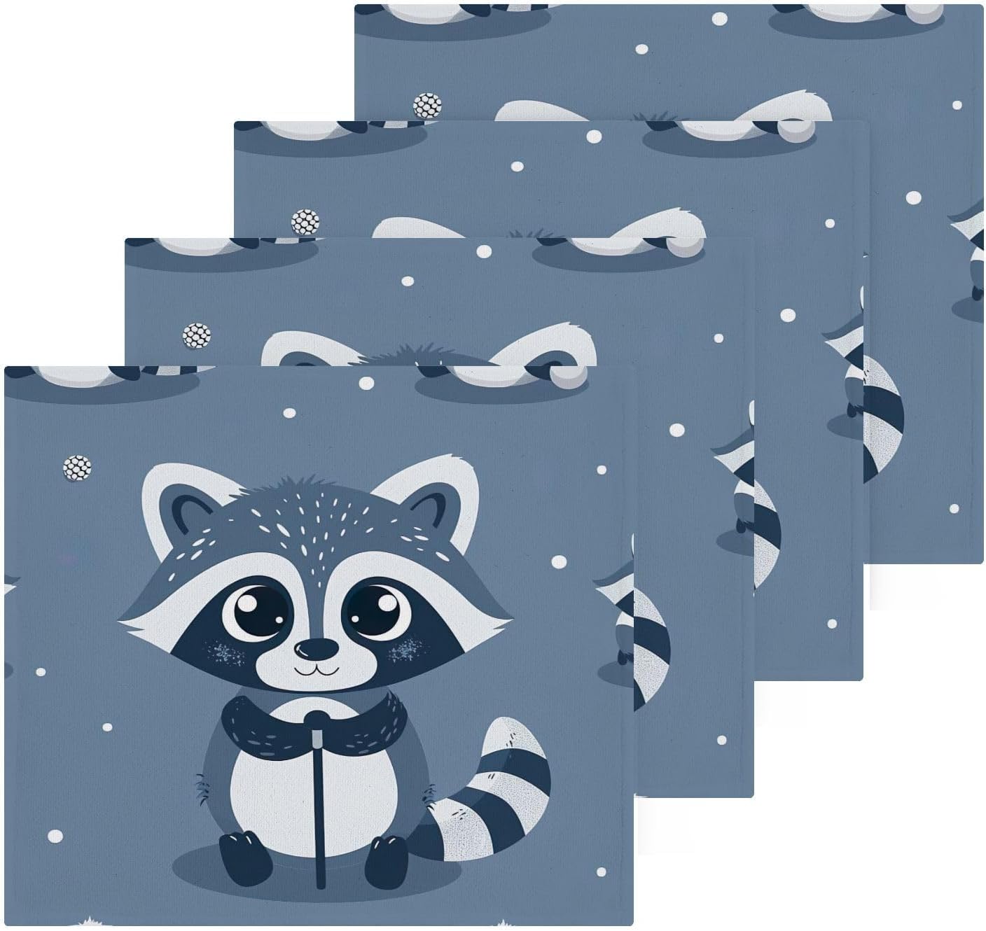 Cozy Raccoon Face Reusable Washcloth