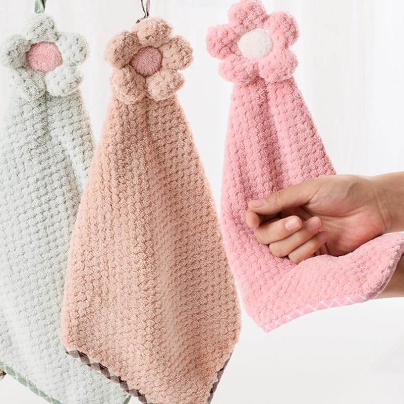 5 Pcs Washable Hand Towels for Bathroom Kitchen