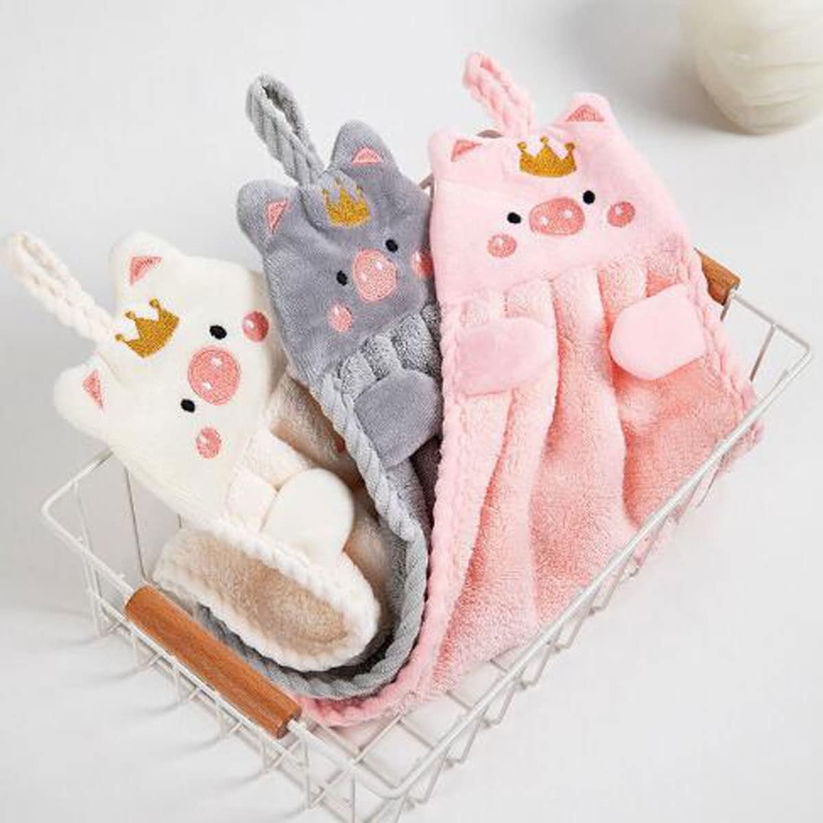 Ewanda Store 3-Pack Cartoon Hand Towels for Kids