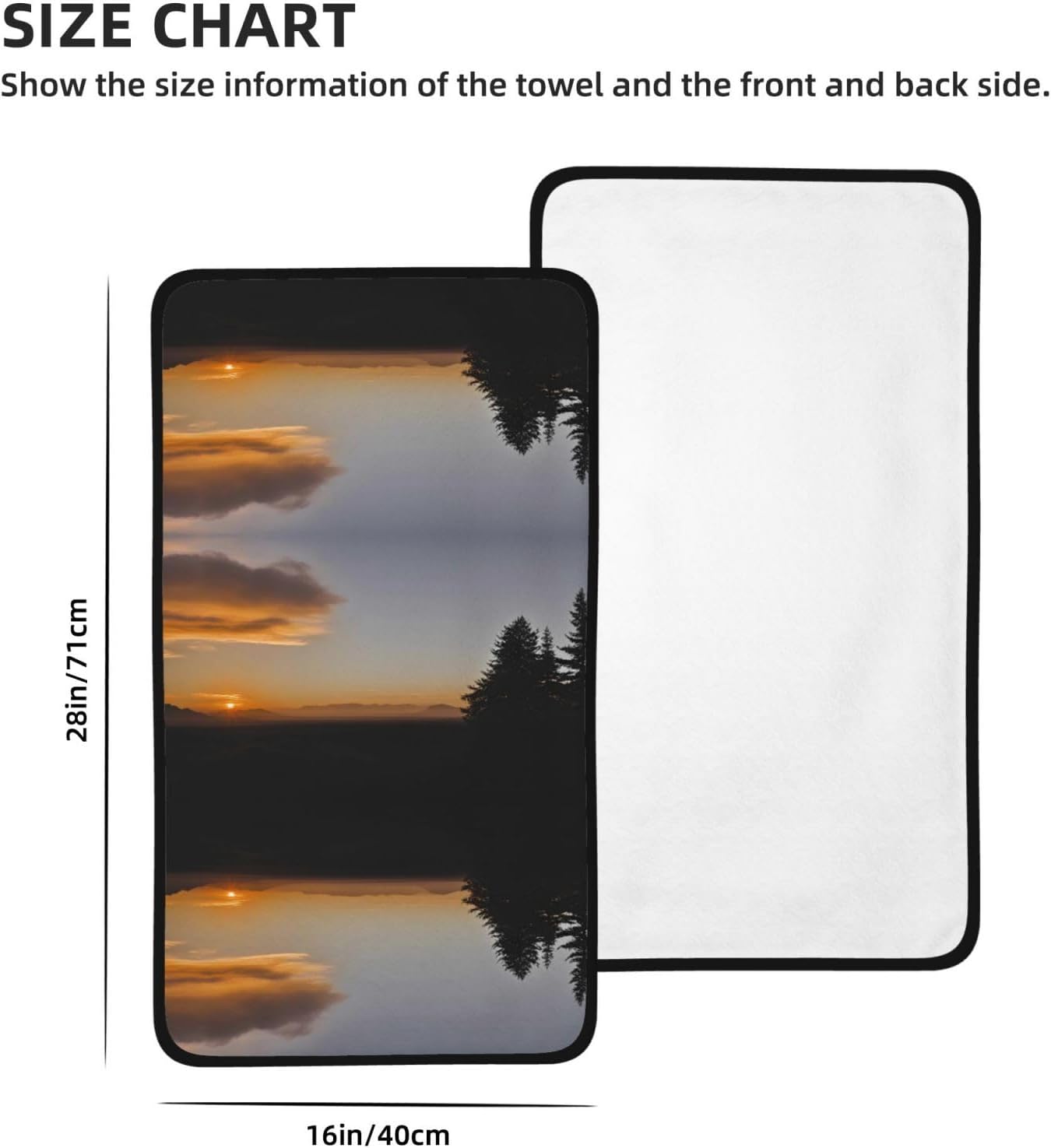 Sun Sets in The West Coral Velvet Towel 16x28in