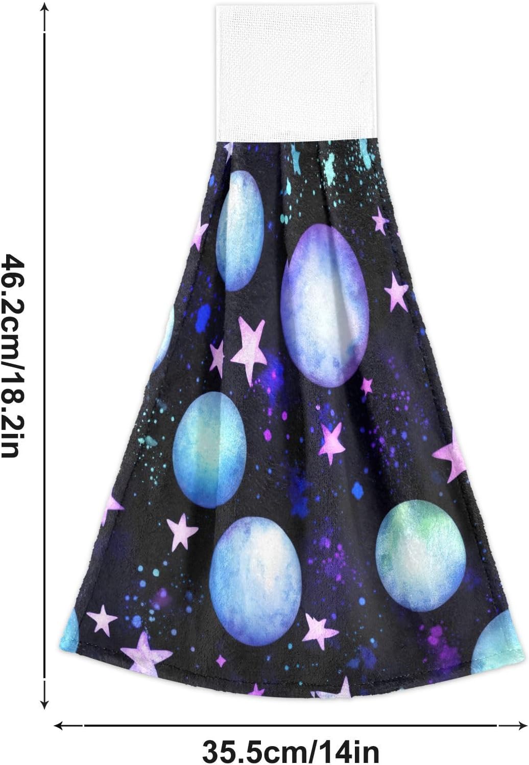 RPLIFE Watercolor Planets Hand Towel Set of 2