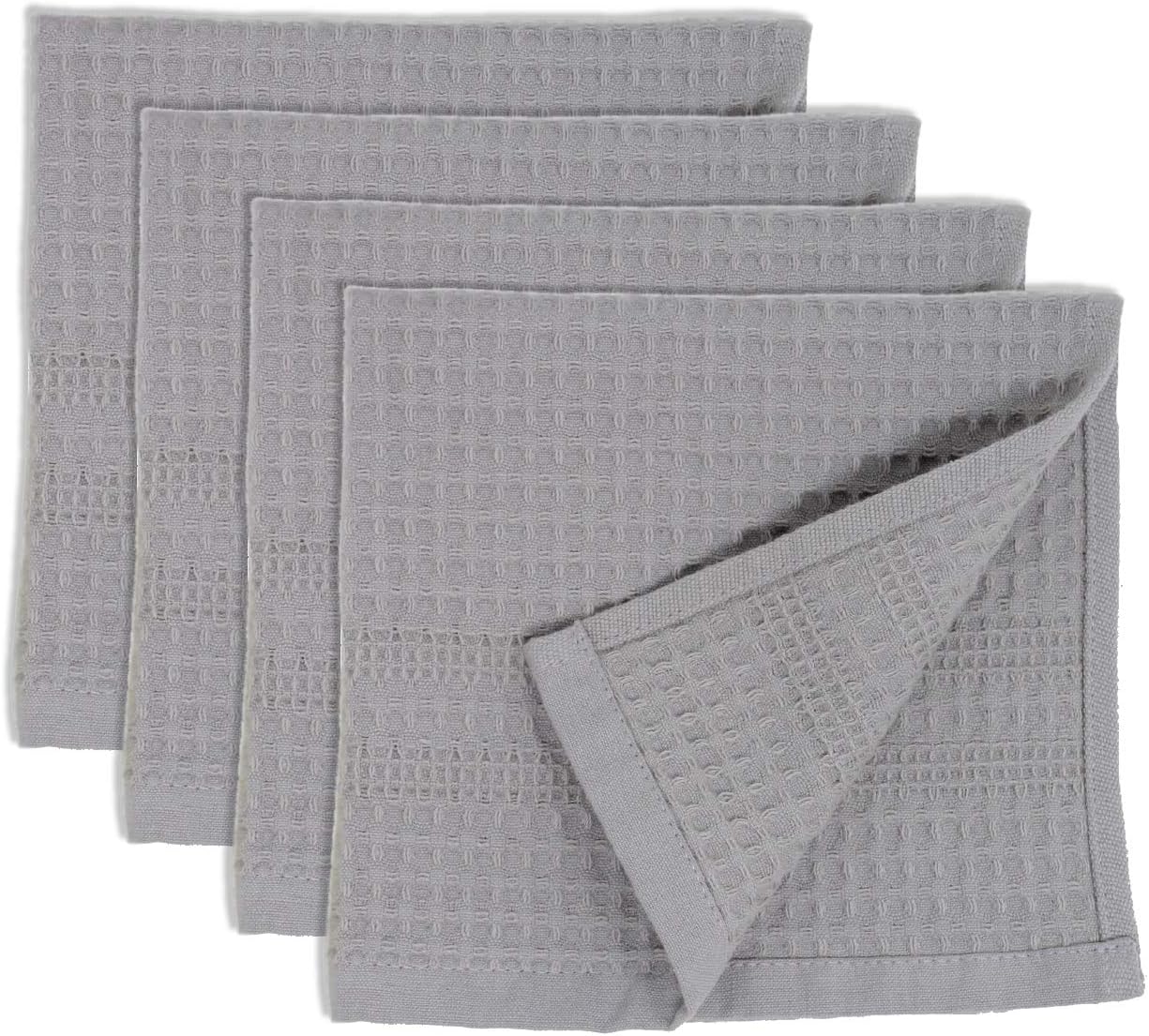 Gilden Tree Waffle Towels Set of 4 Pewter