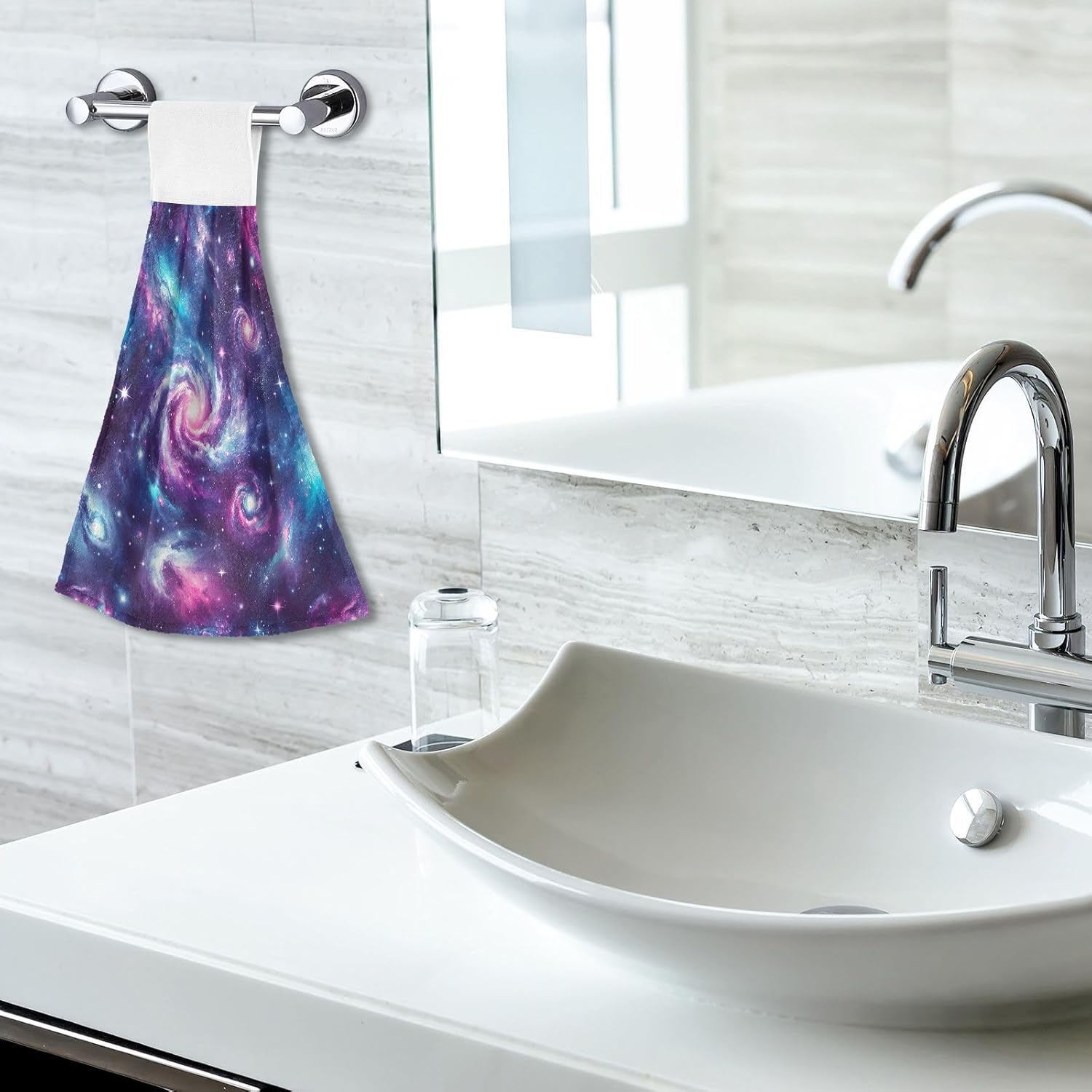 RPLIFE Galaxy Hanging Loop Hand Towel Set for Kids