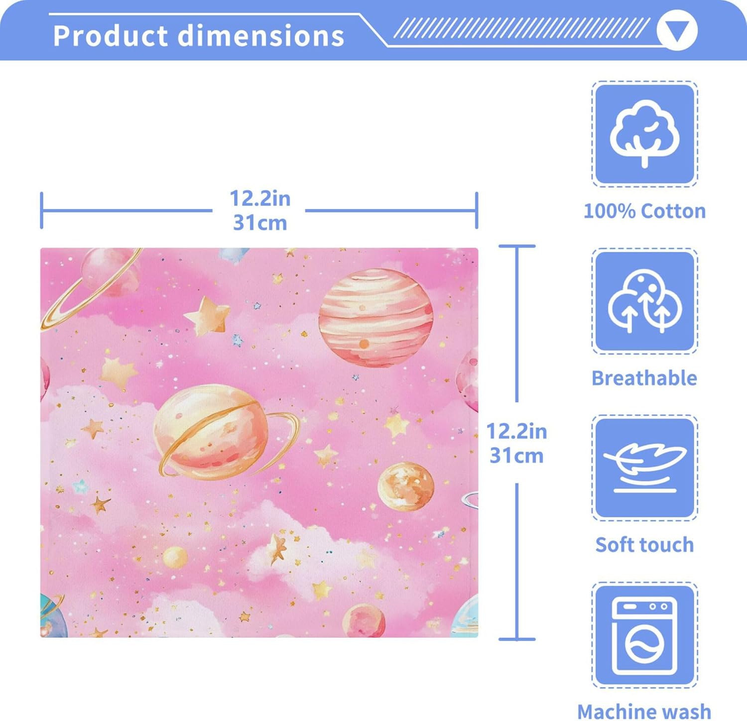 Xigua Glittery Bright Fingertip Washcloths Set
