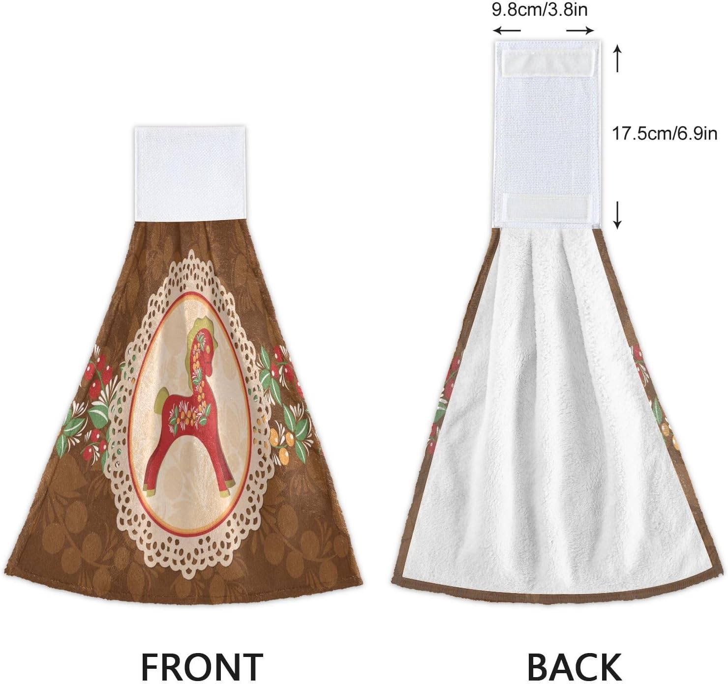 Red Dala Hand Towels Set