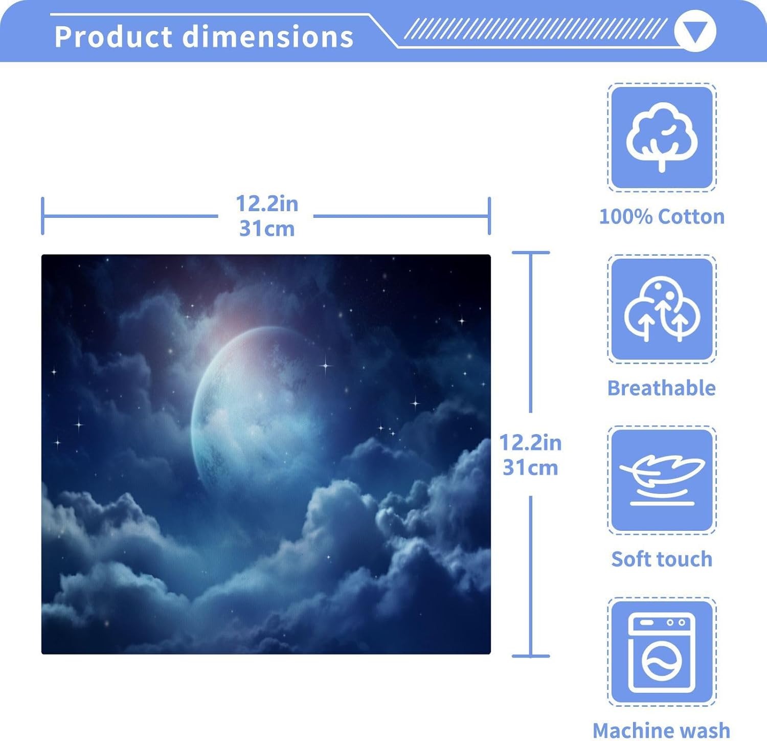 High-Quality Monthly Cleaners for Faces Yettasbin Moon Cloud Washcloths
