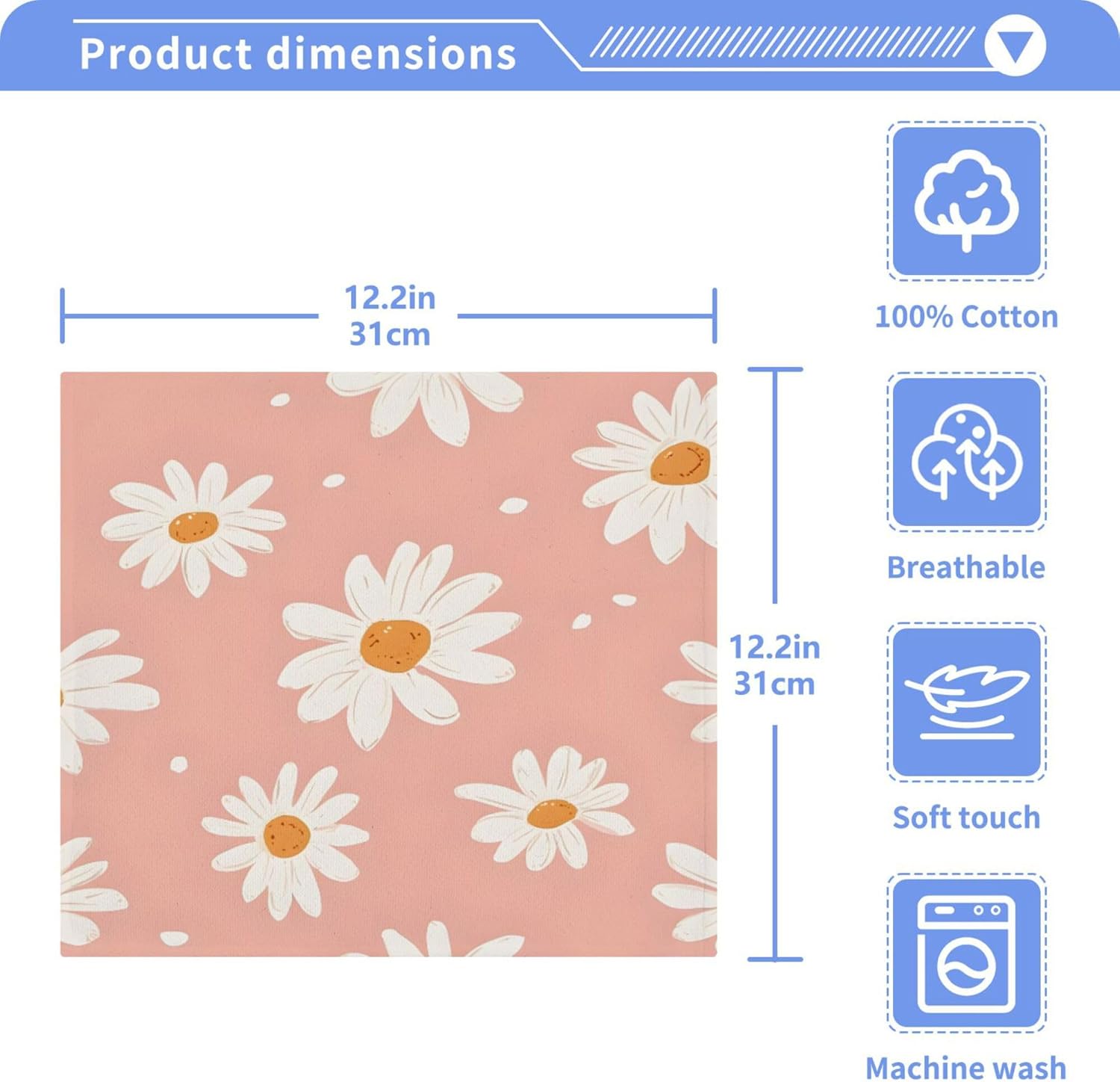 Xigua Daisies Washcloth Set