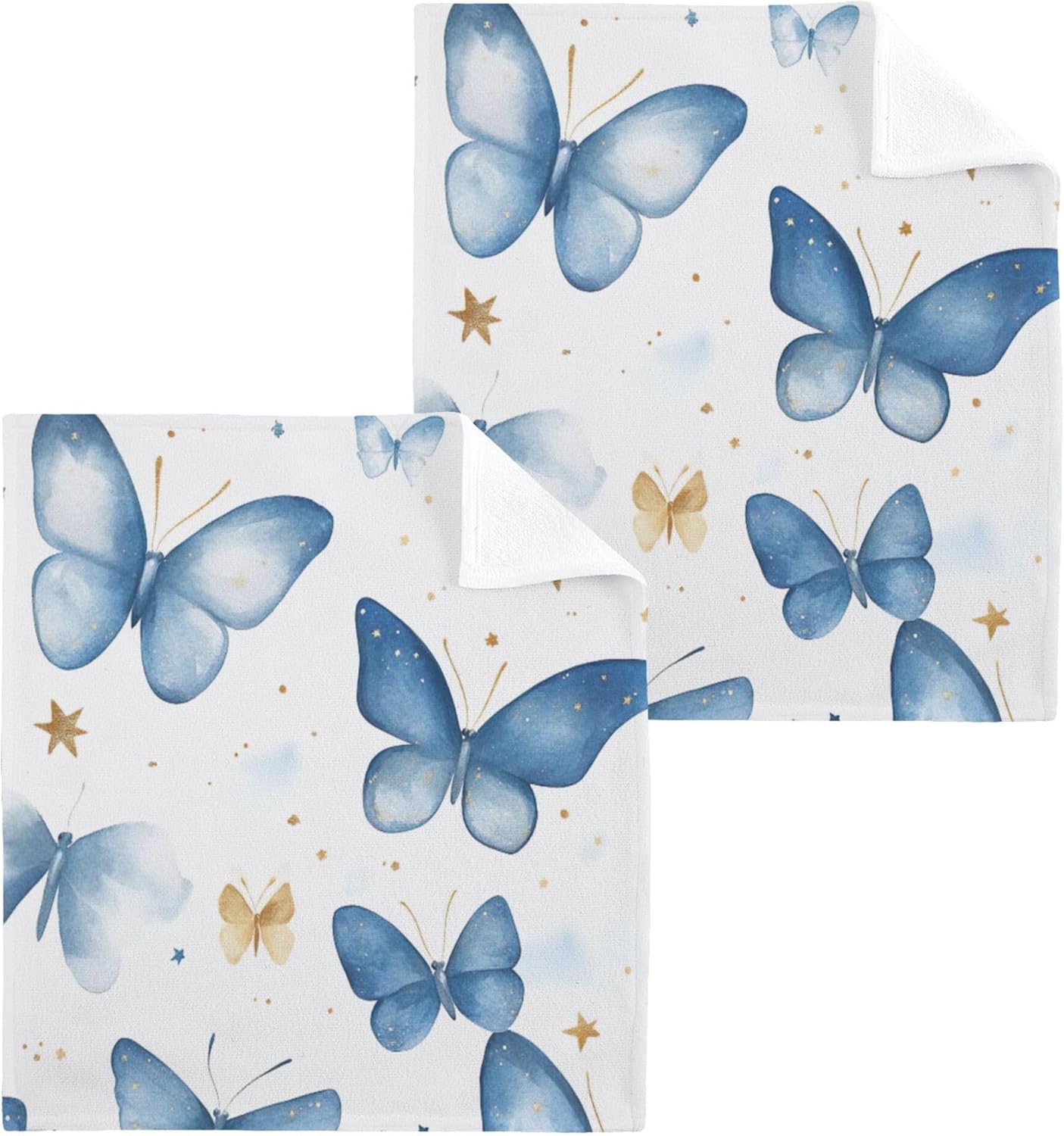 Xigua Watercolor Butterfly Washcloth Set